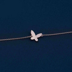 Rose Gold Mini Butterfly Anklet