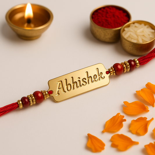 Unique Rakhi gift for Bhai name Rakhi