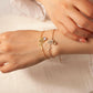 Birth Flower and Birth Stone Bracelet Birth Flower Jewelry.