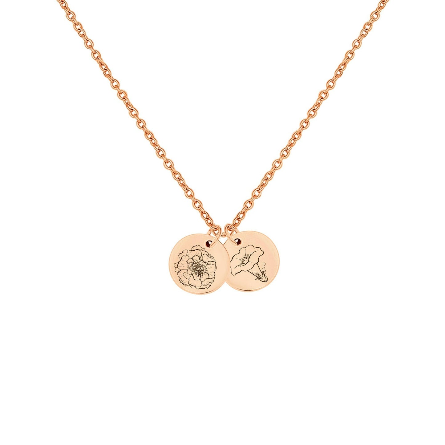 Birth Flower Necklace Gift for Her Necklace.