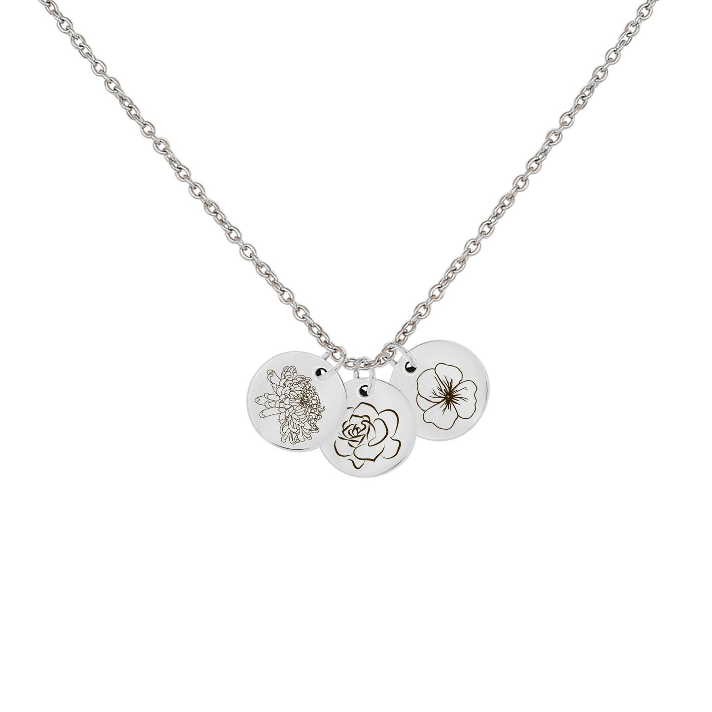 Birth Flower Necklace Gift for Her Necklace.