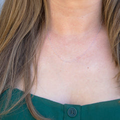 14k Gold Asymmetrical Letter Necklace - B