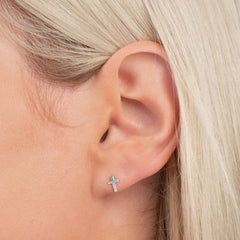 Charm Stud - Cross