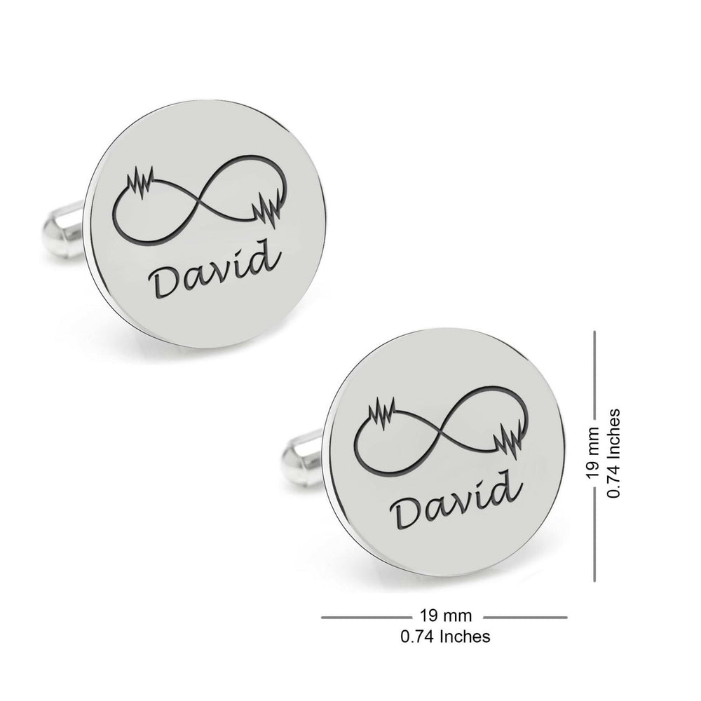 cufflinks for men Personalized Infinity Symbol cufflink.
