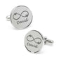 cufflinks for men Personalized Infinity Symbol cufflink.