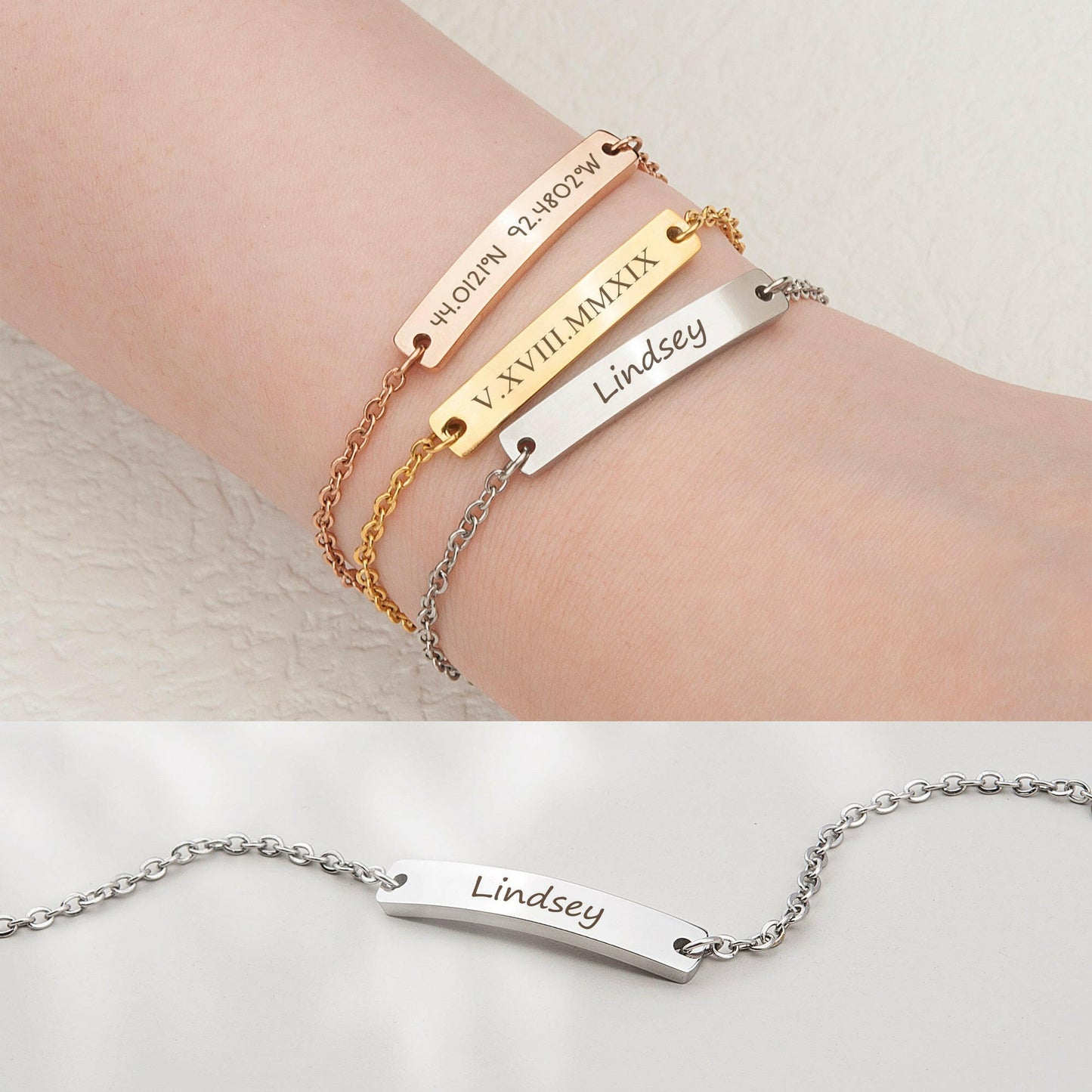 Custom Bar Bracelet Bracelet.
