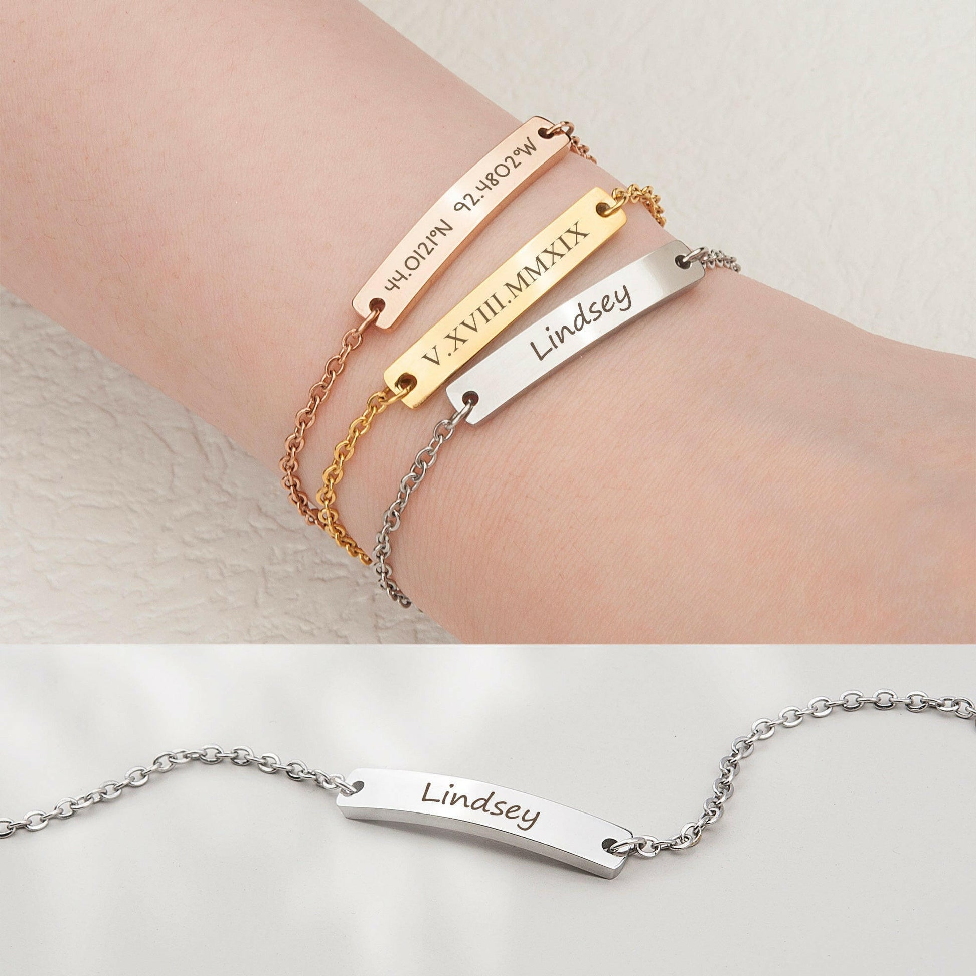 Custom Bar Bracelet Bracelet.