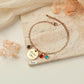 Custom Birth Flower and Birthstone Charm Bracelet Bracelet.