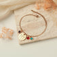 Custom Birth Flower and Birthstone Charm Bracelet Bracelet.