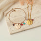 Custom Birth Flower and Birthstone Charm Bracelet Bracelet.