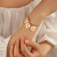 Custom Birth Flower and Name Charm  Bracelet Bracelet.