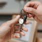 Custom Birth Flower and Name key chain Birth Flower Jewelry.