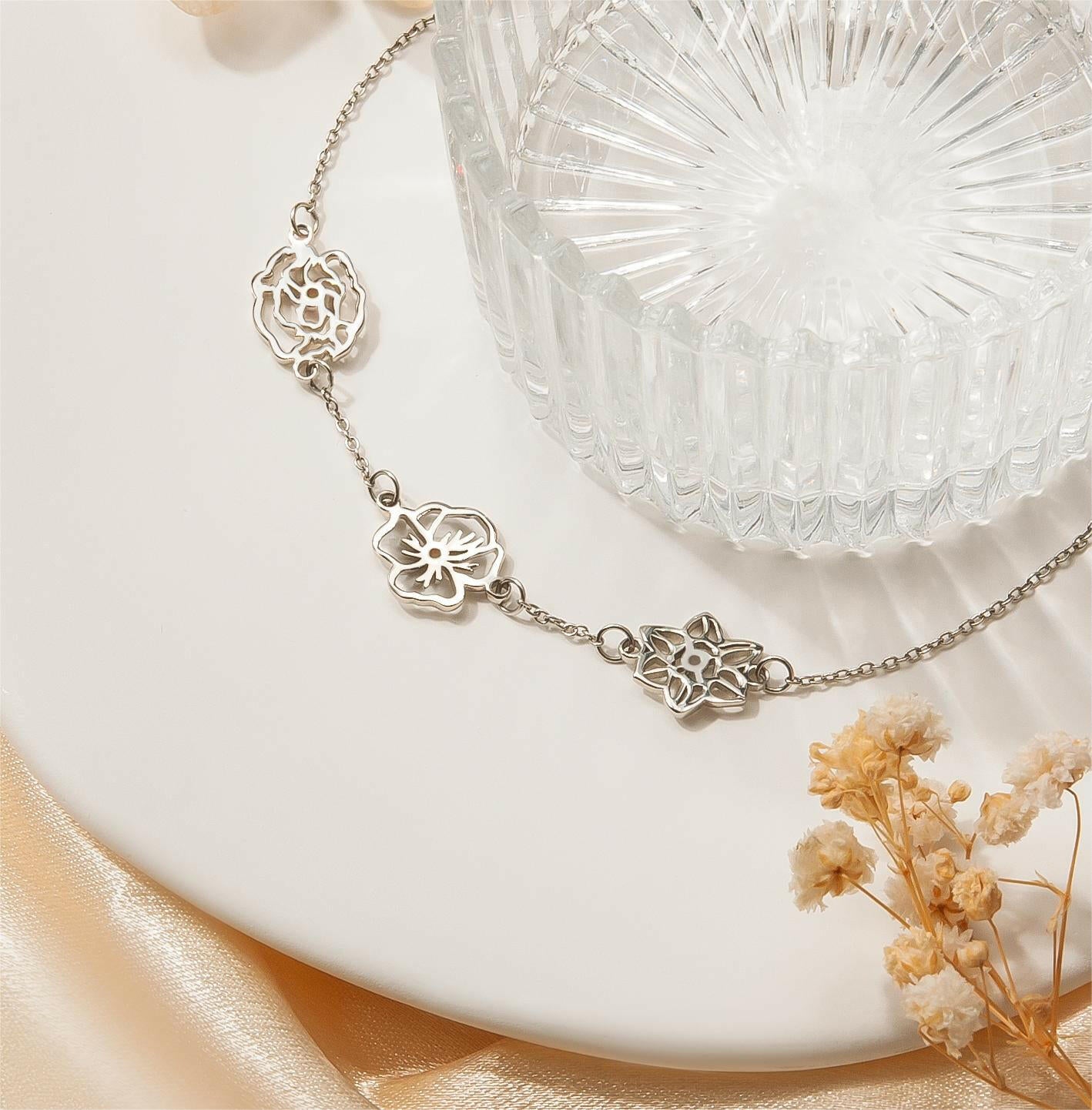 Custom Birth Flower Bracelet Bracelet.