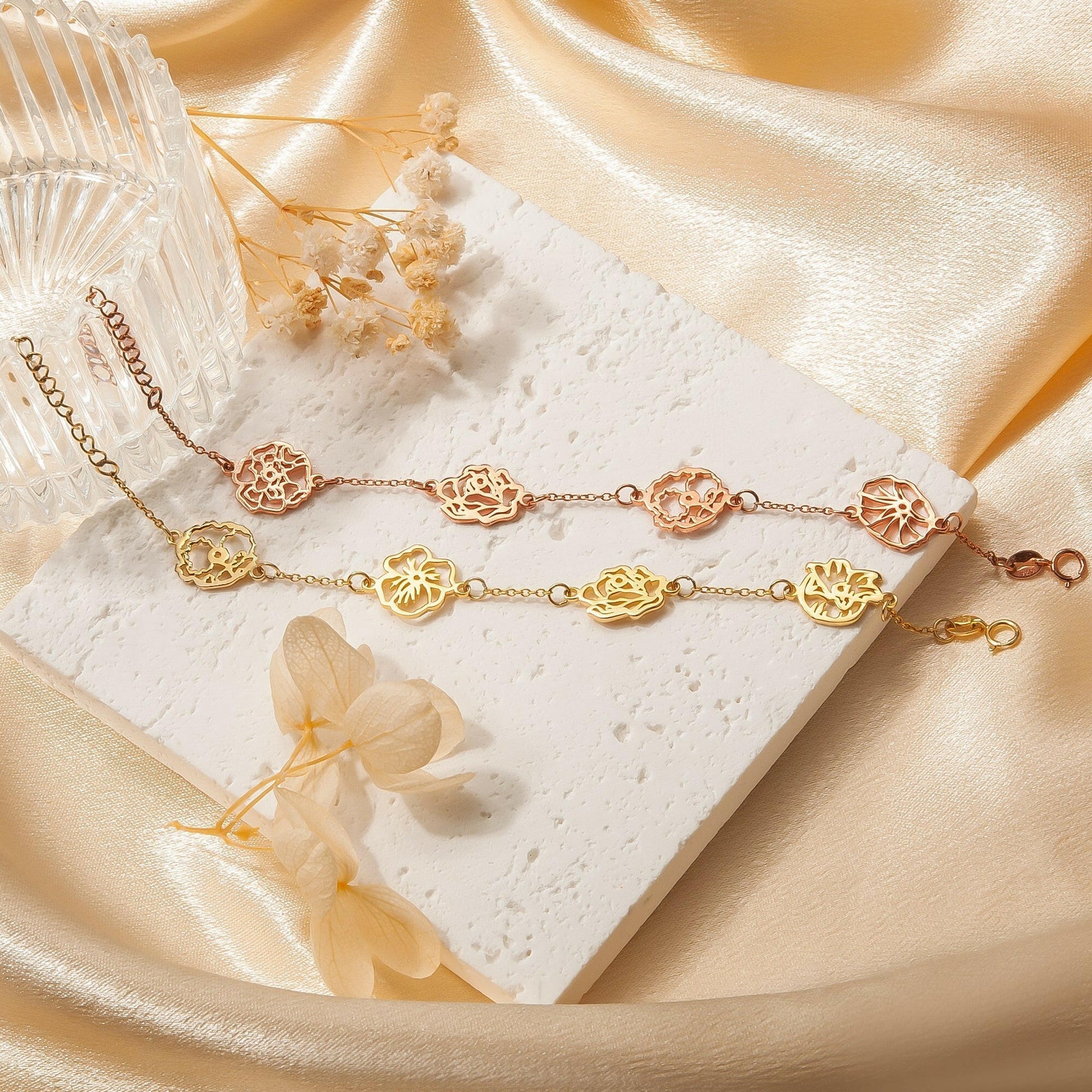 Custom Birth Flower Bracelet Bracelet.