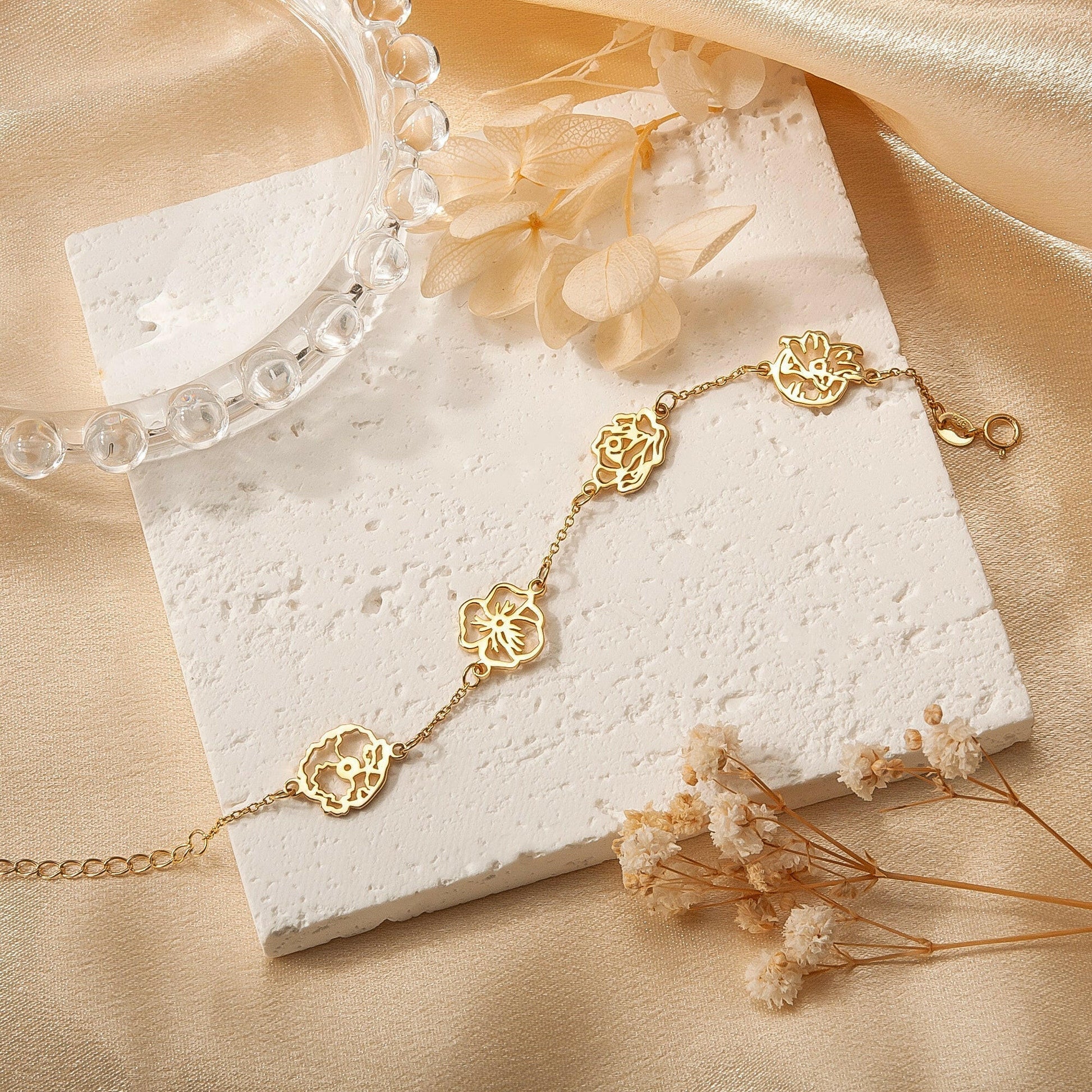 Custom Birth Flower Bracelet Bracelet.