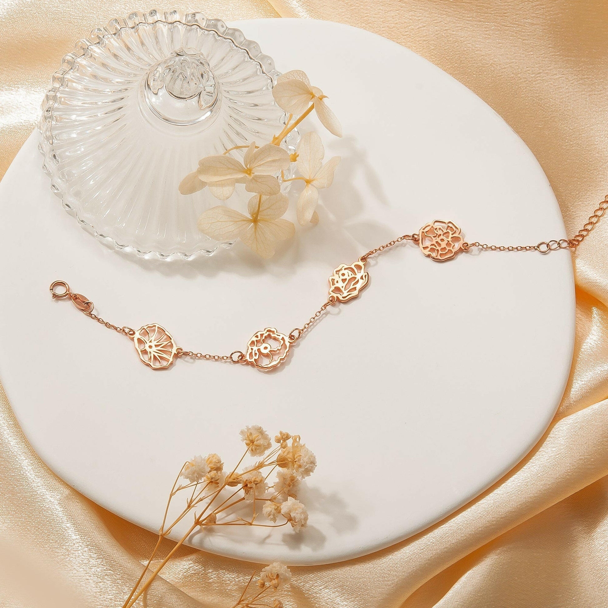 Custom Birth Flower Bracelet Bracelet.