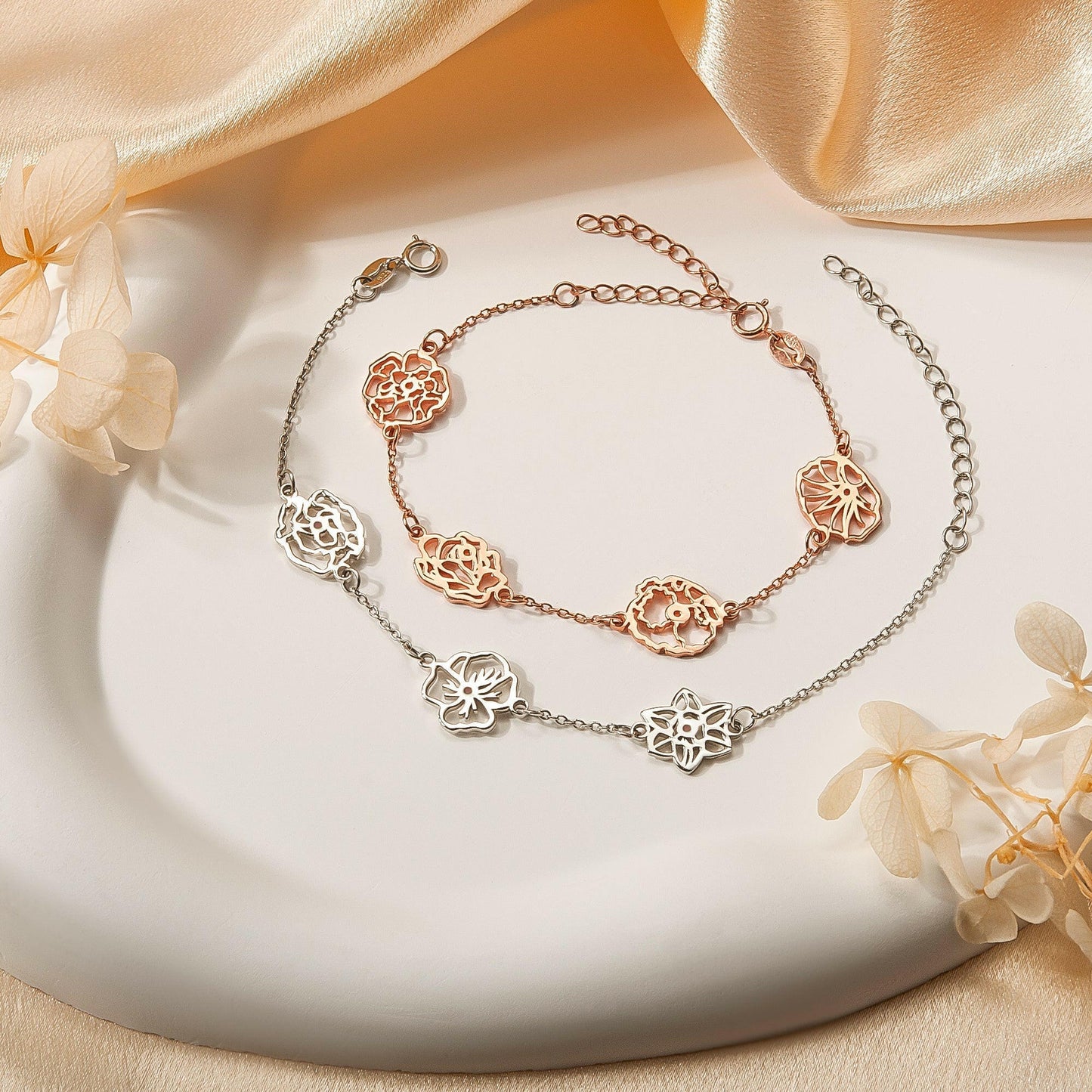 Custom Birth Flower Bracelet Bracelet.