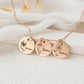 Custom Birth Flower Necklace with Name Birth Flower Jewelry.