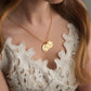 Custom Birth Flower Necklace with Name Birth Flower Jewelry.