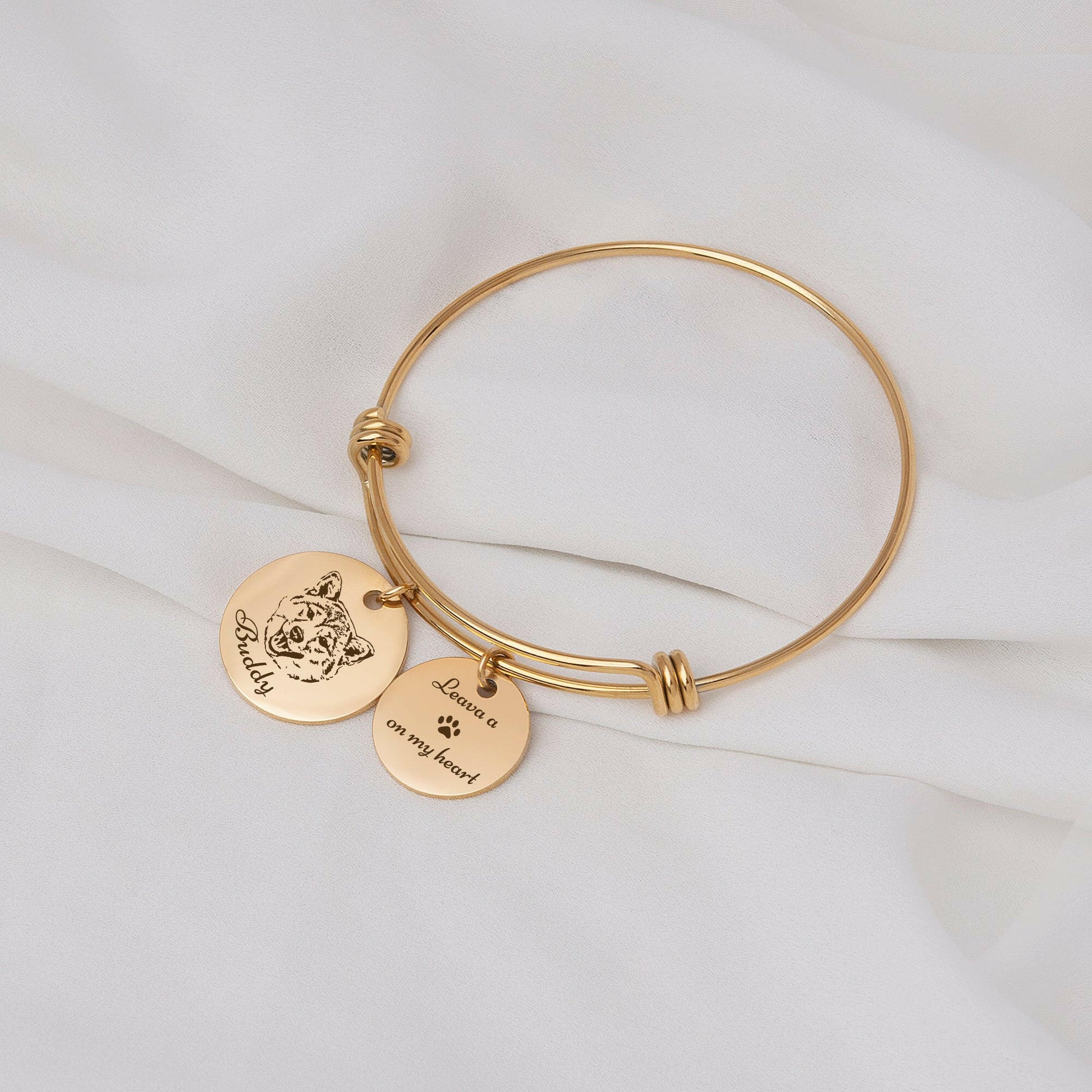 Custom Dog Portrait Bracelet, Pet Gifts for Cat Owners Bracelet.