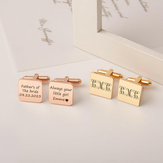 Custom Engraving Wedding Square Cuff Links cufflink.