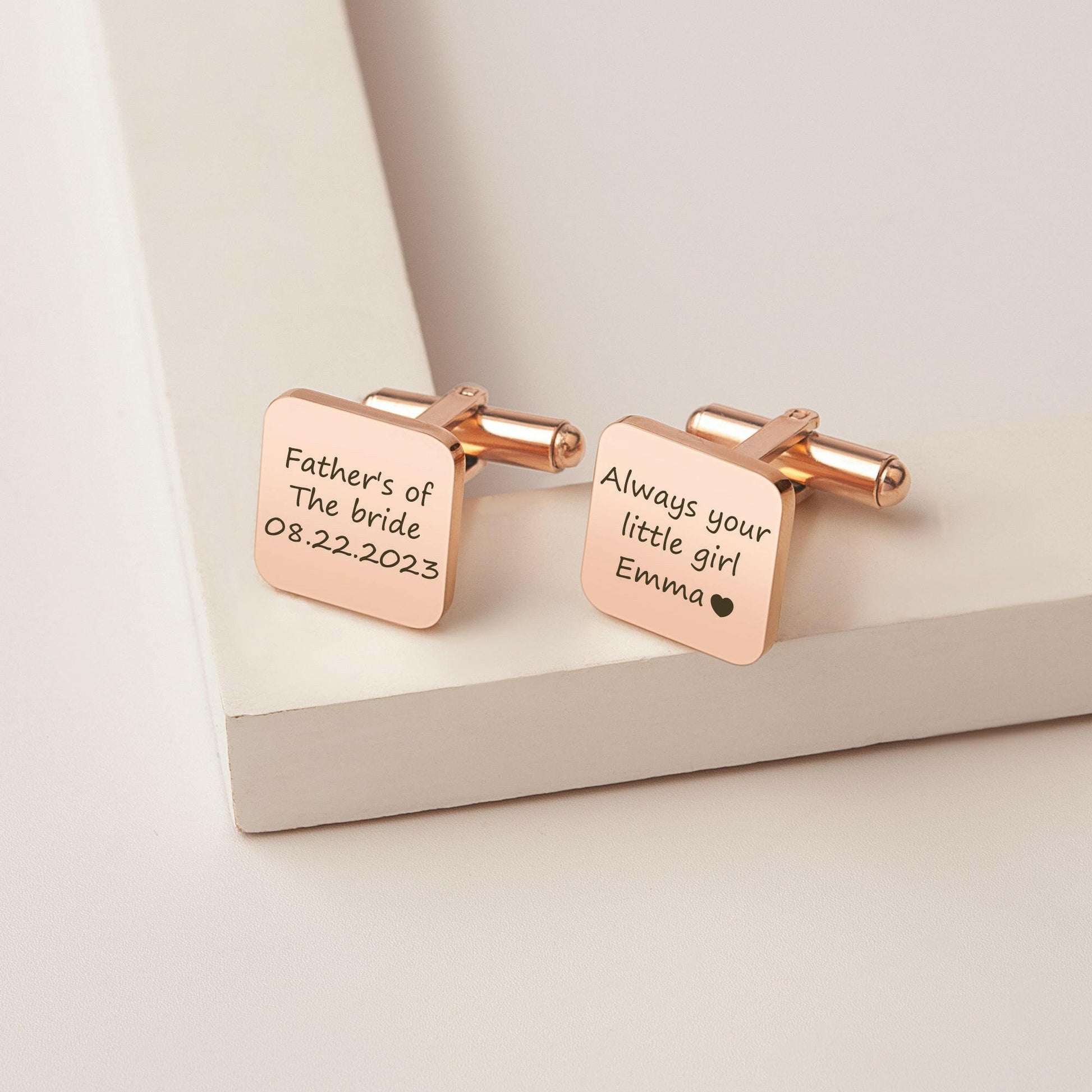 Custom Engraving Wedding Square Cuff Links cufflink.