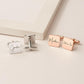 Custom Handwriting and Actual Fingerprint Square Cuff Links Cufflink.