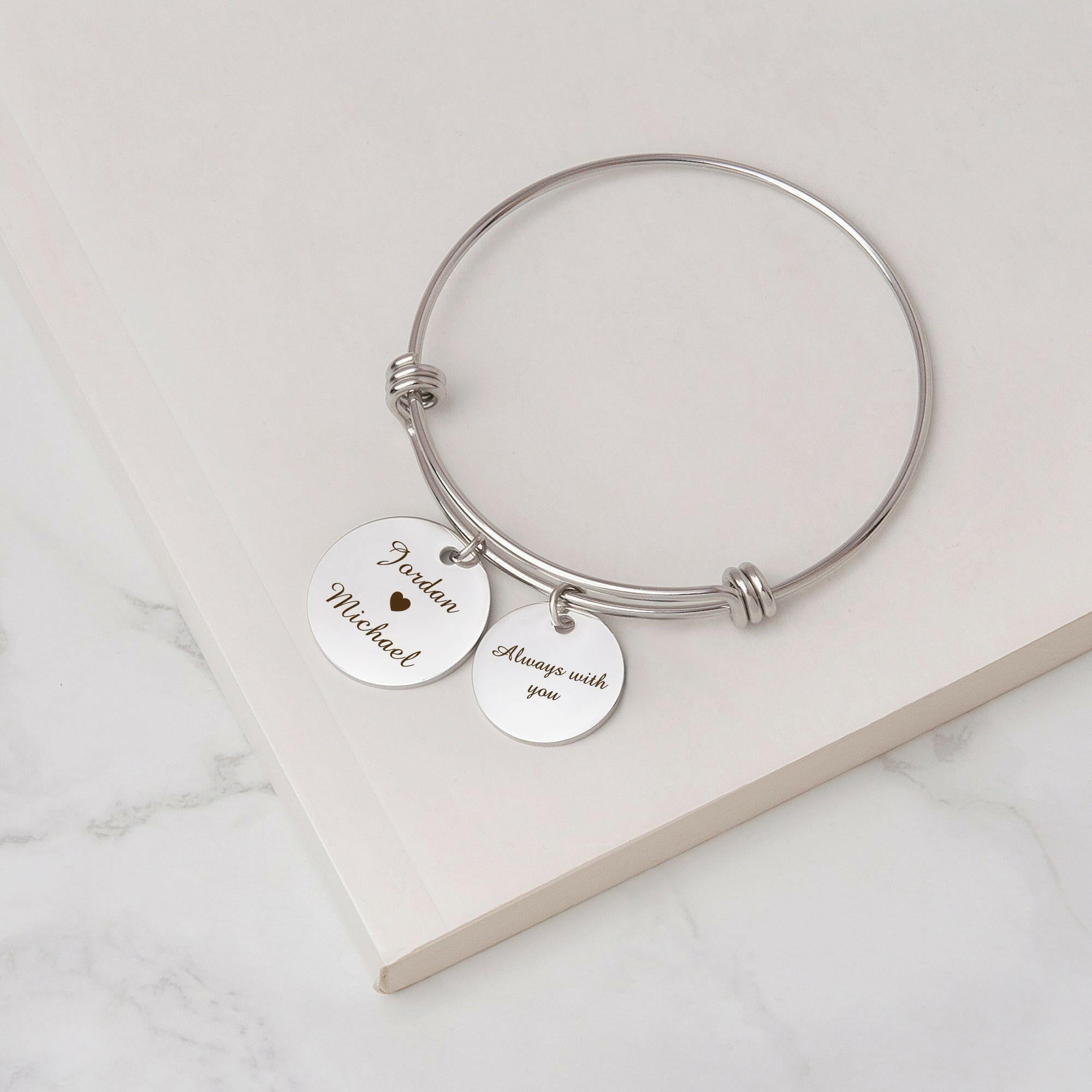 Custom Name Bangle Bracelet