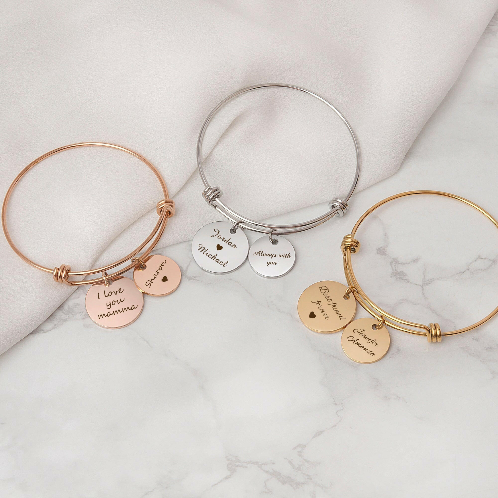 Custom Name Bangle Bracelet Bracelet.