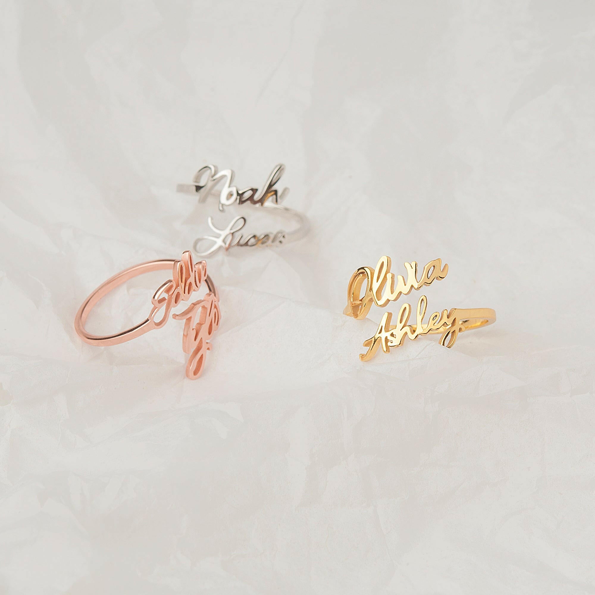 Custom Name Ring with Any Names Mother Daughter Ring Gift Ring.