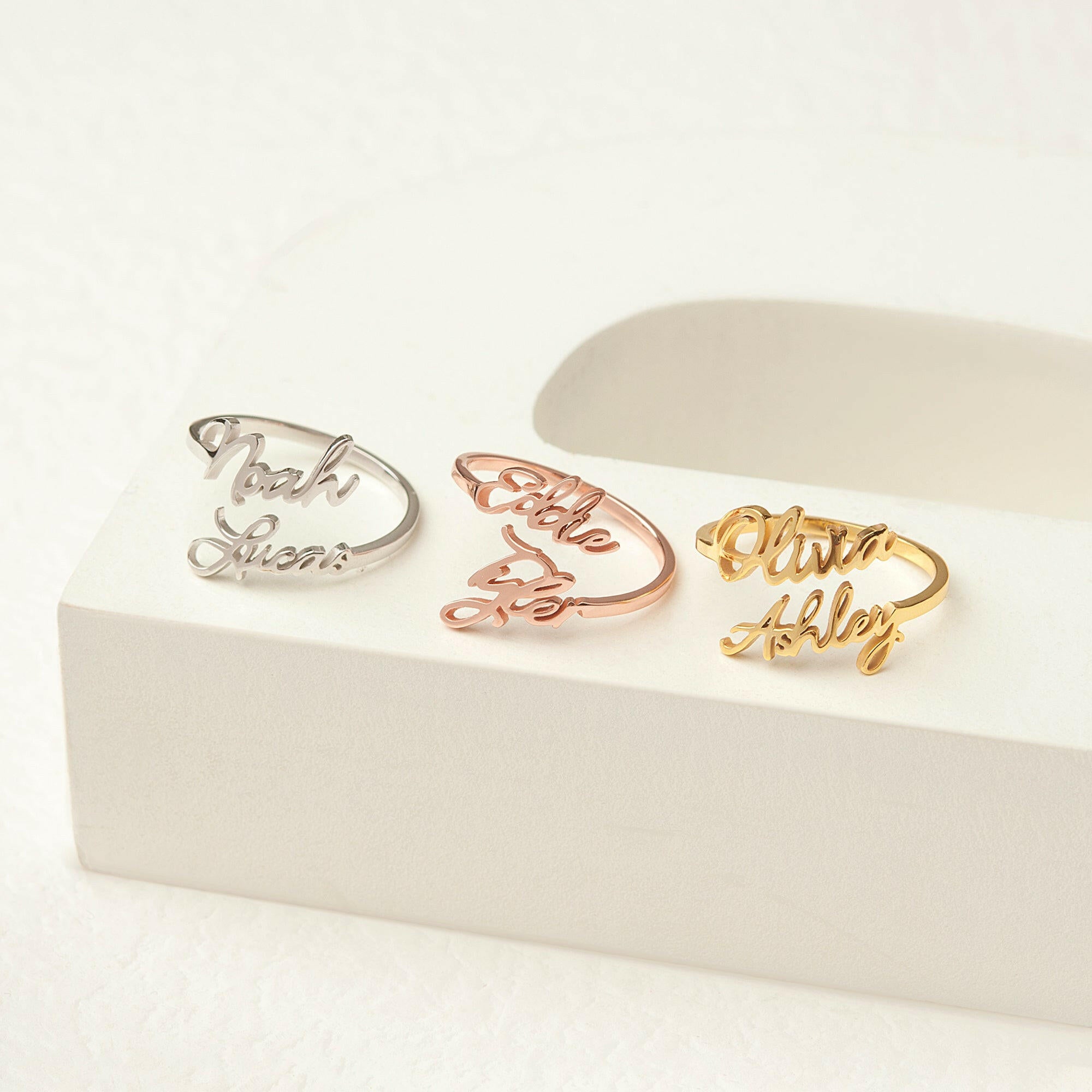 Custom Name Ring with Any Names Mother Daughter Ring Gift Ring.