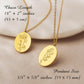 Custom Oval Birth Flower Necklace Birth Flower Jewelry.