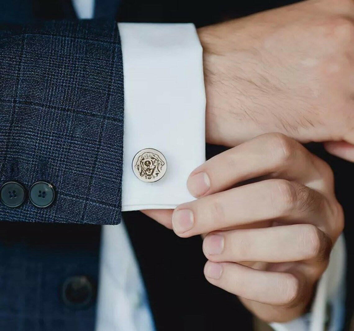 Custom Pet Engraved Cufflinks cufflink.