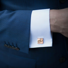 Custom Photo engraving Wedding Square Cuff Links cufflink.