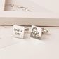 Custom Photo engraving Wedding Square Cuff Links cufflink.