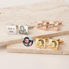 Custom Photo engraving Wedding Square Cuff Links cufflink.