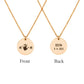 Custom Round Mom Palm Print Necklace Necklace.