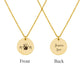 Custom Round Mom Palm Print Necklace Necklace.