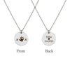 Custom Round Mom Palm Print Necklace Necklace.