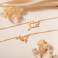Custom Two Name Necklace With Heart Necklace.