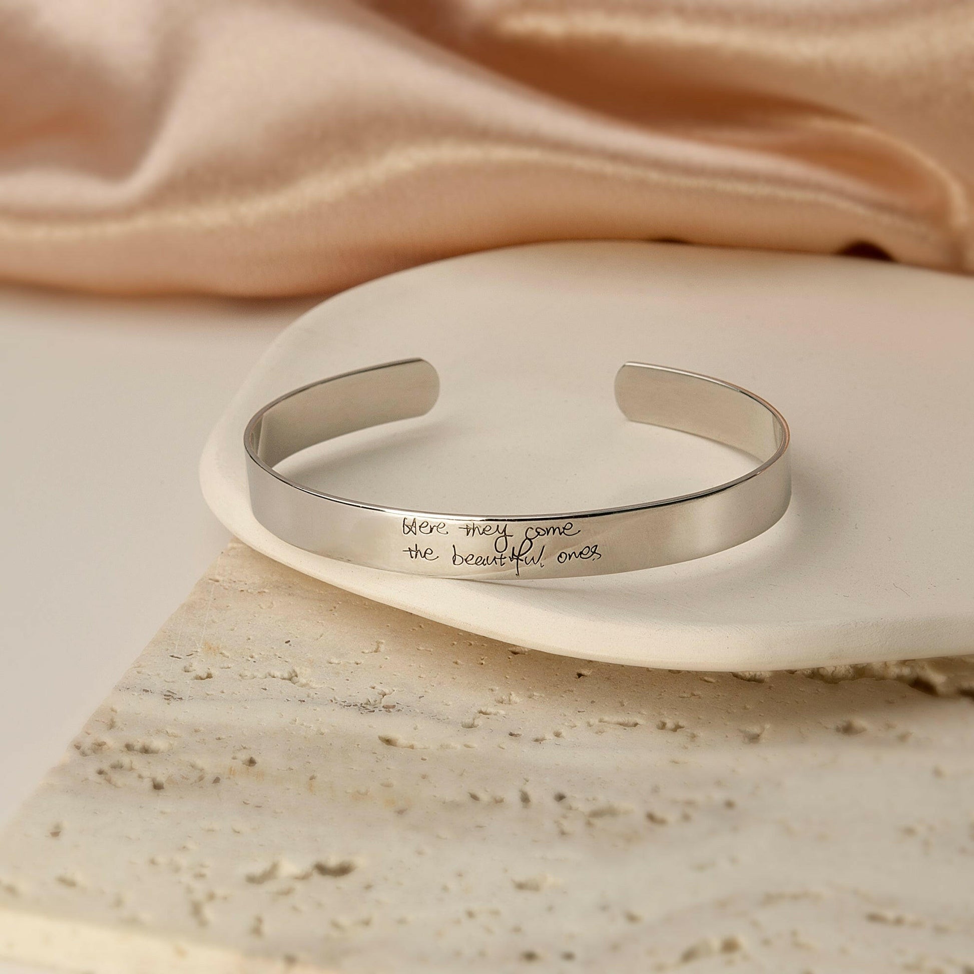 Custom Women's Cuff Bangle Name Bracelet Bracelet.