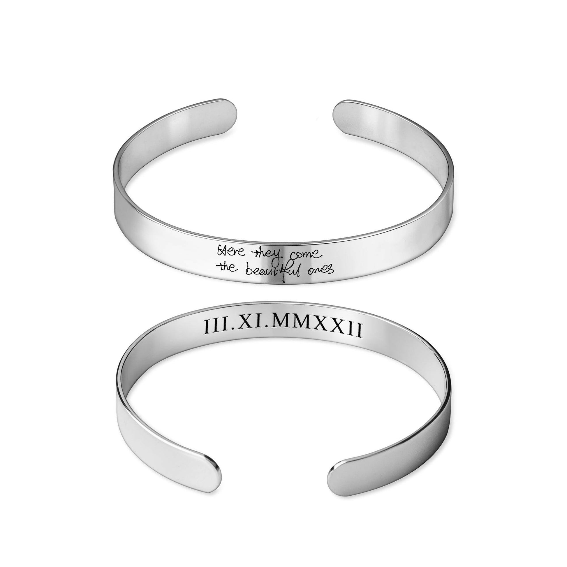 Custom Women's Cuff Bangle Name Bracelet Bracelet.