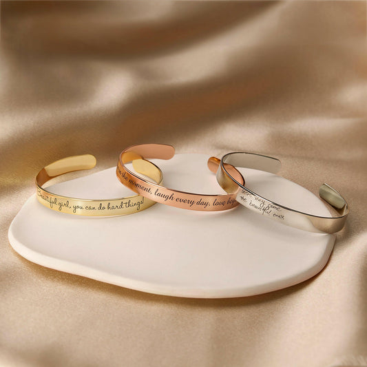 Custom Women's Cuff Bangle Name Bracelet Bracelet.