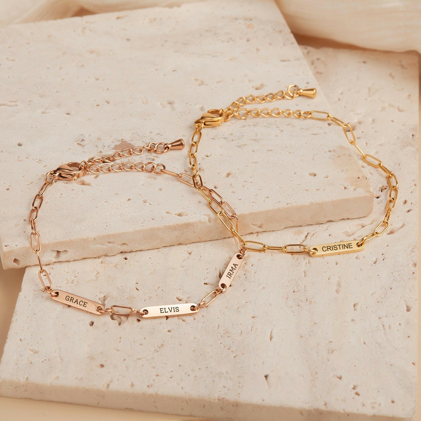 Custom Women's Paper Clip Chain Bracelet Bracelet.