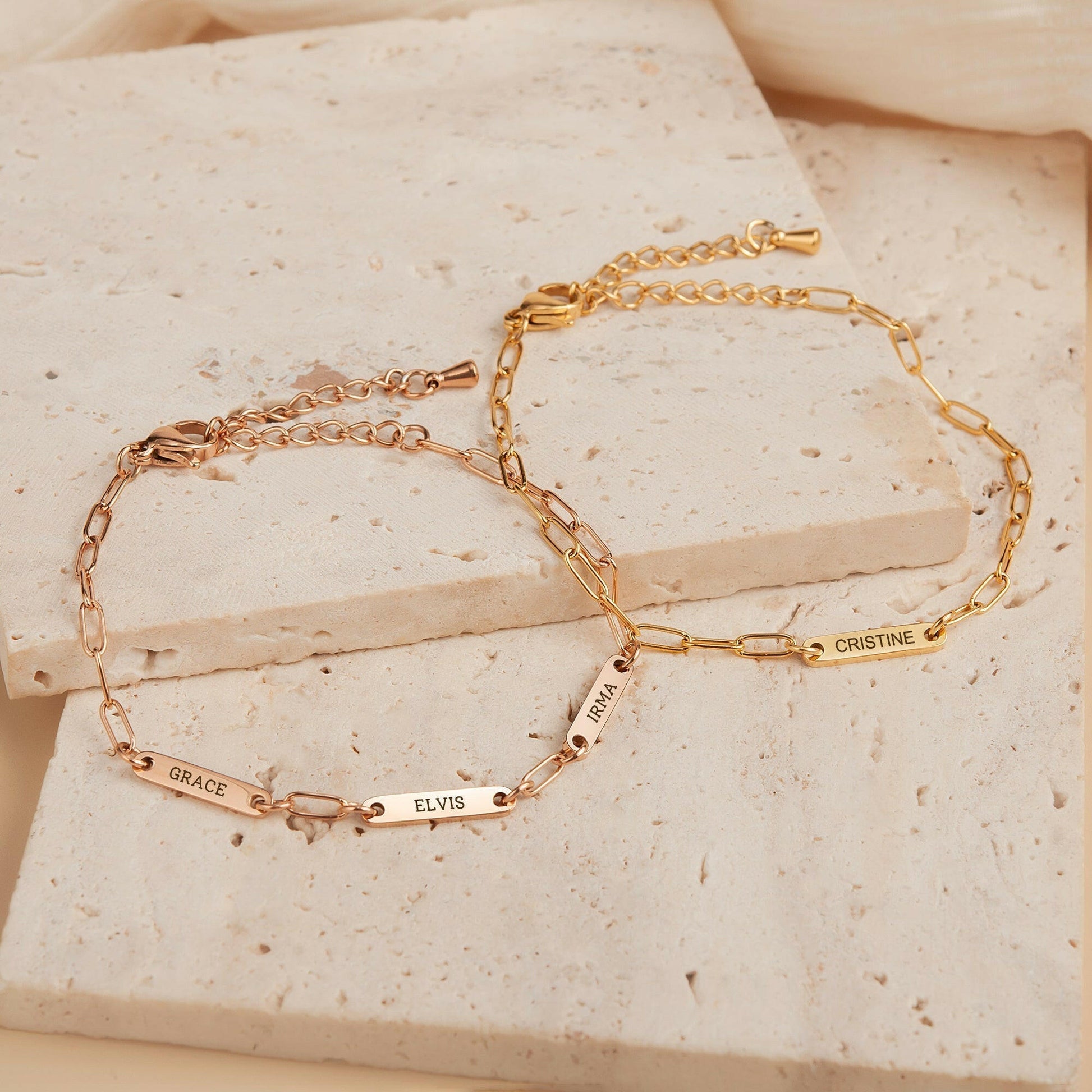 Custom Women's Paper Clip Chain Bracelet Bracelet.