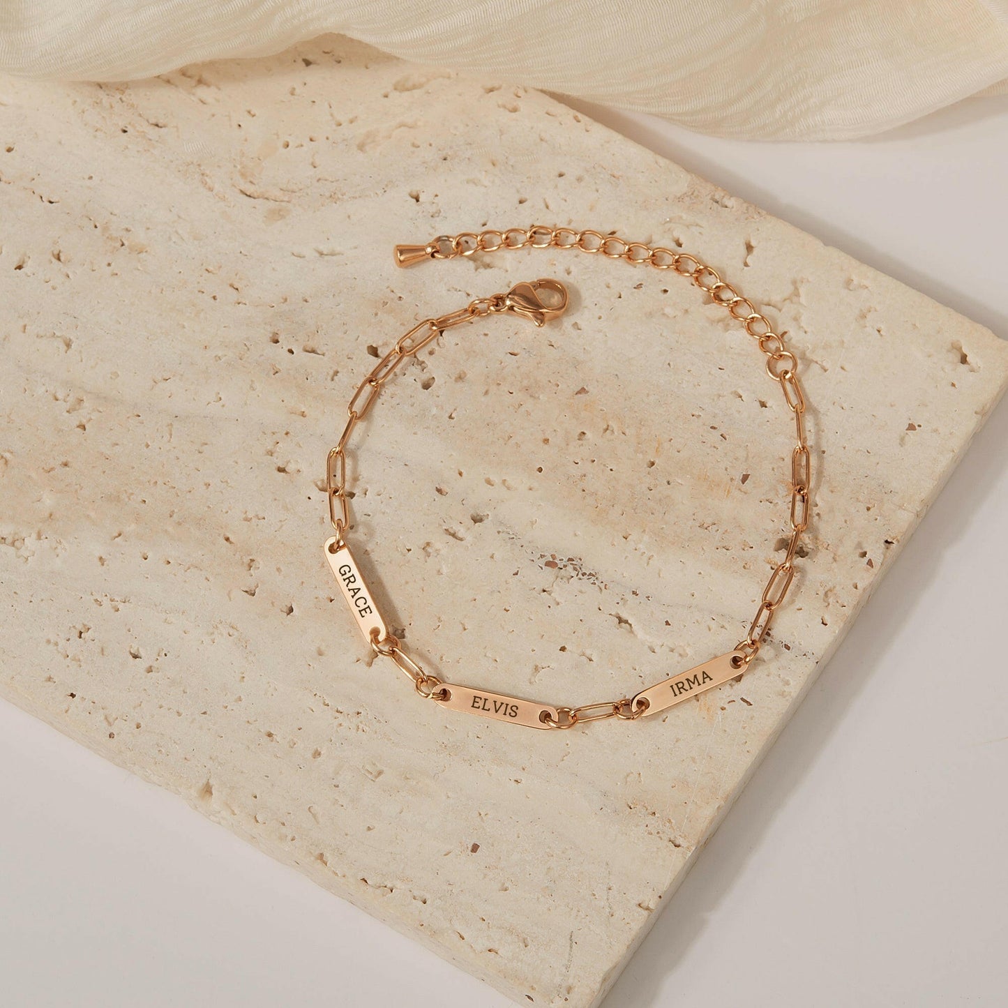 Custom Women's Paper Clip Chain Bracelet Bracelet.