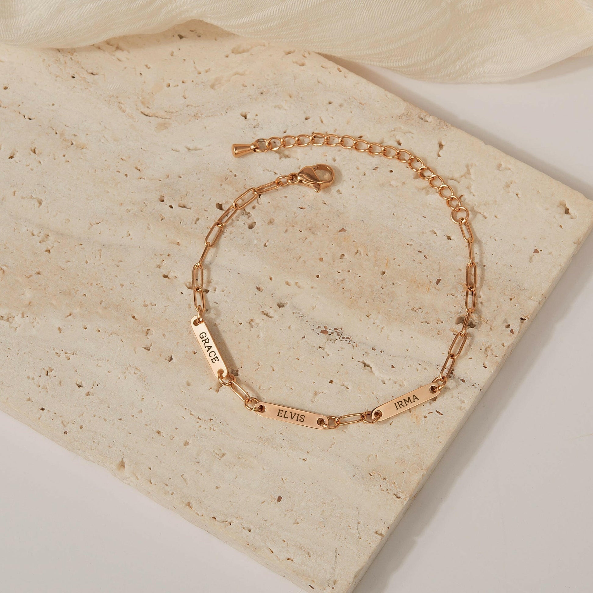 Custom Women's Paper Clip Chain Bracelet Bracelet.