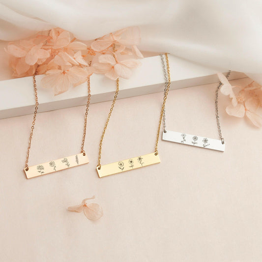 Customized Birthday Gifts Love Jewelry Mom Sister Friends Family Couple Long Distance Necklace.
