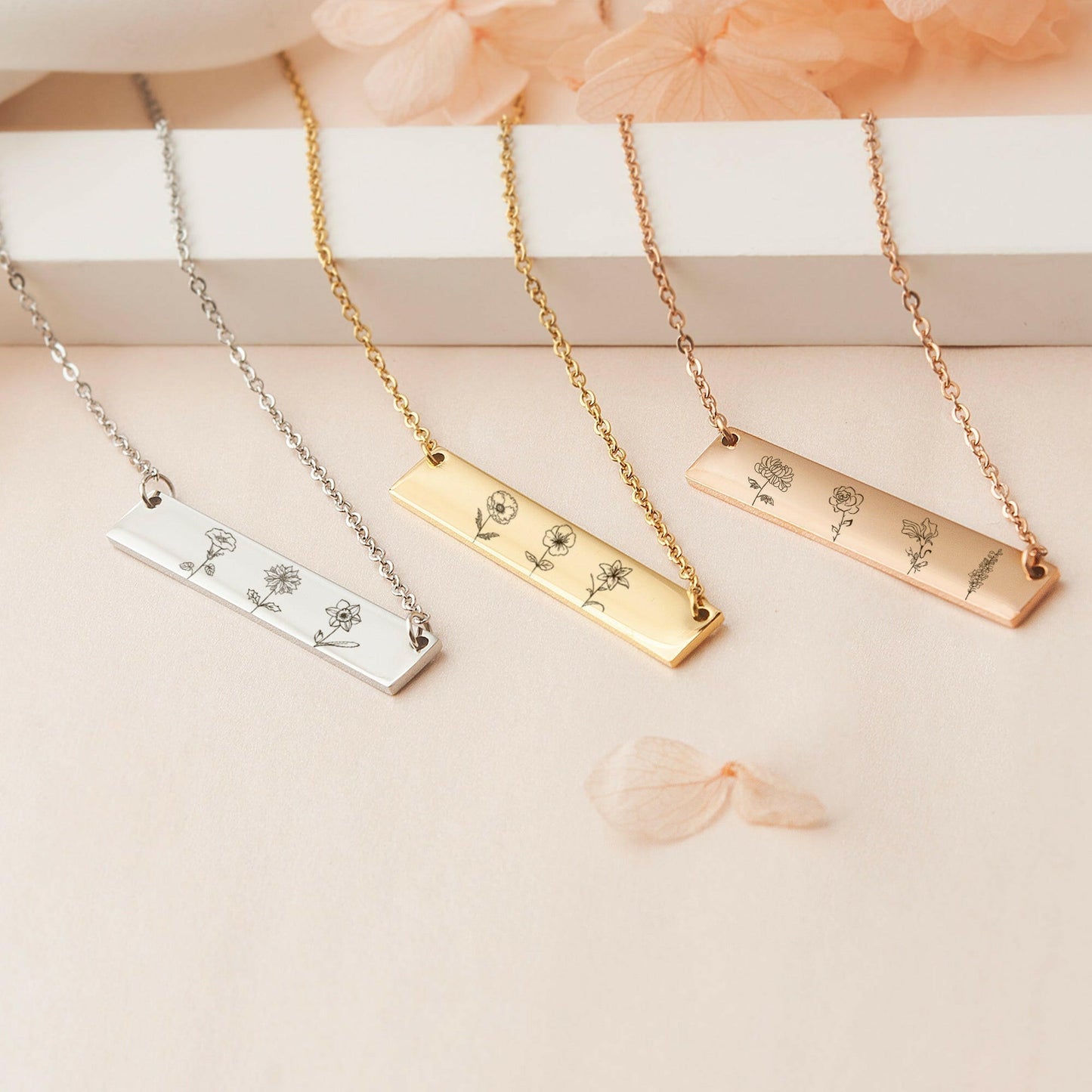 Customized Birthday Gifts Love Jewelry Mom Sister Friends Family Couple Long Distance Necklace.