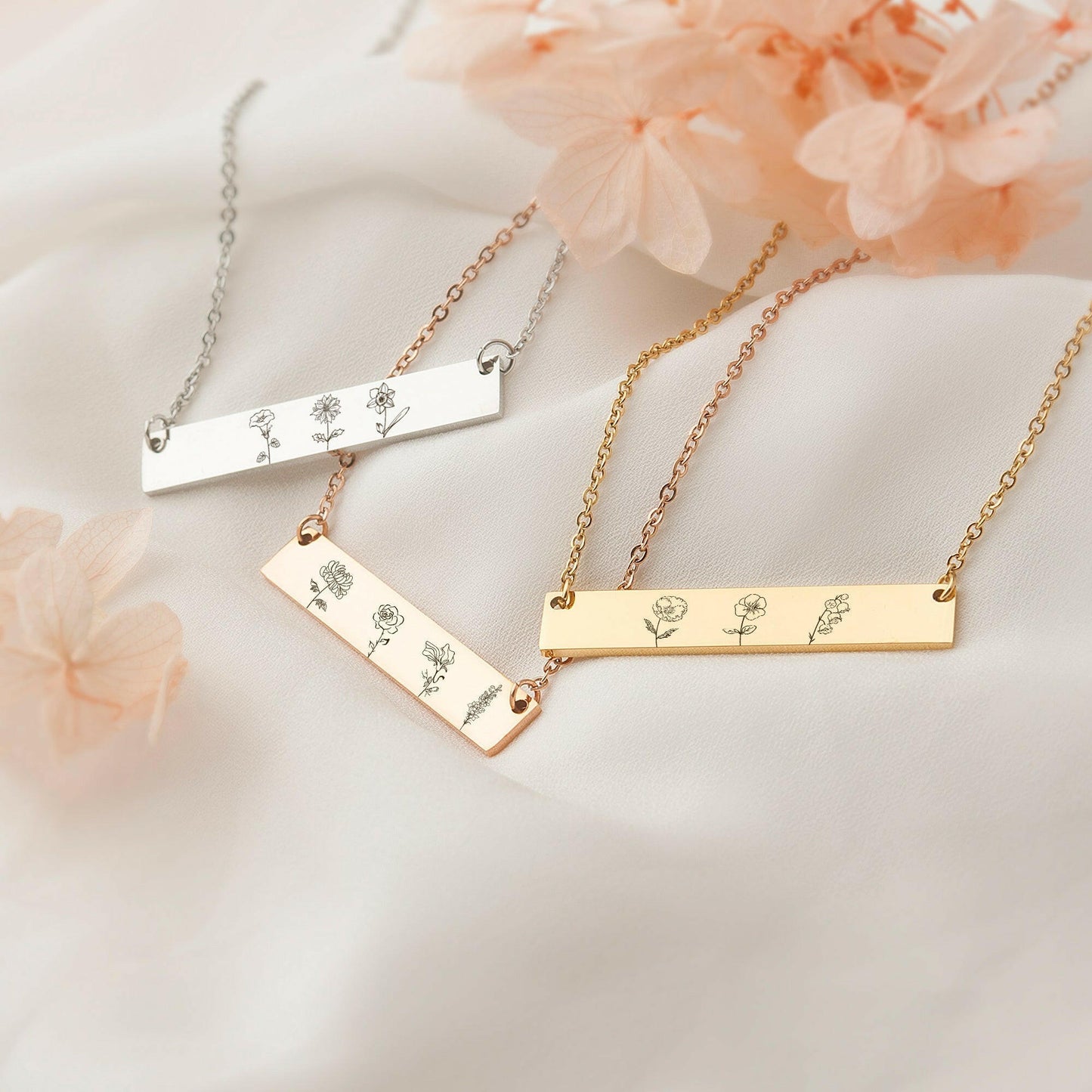 Customized Birthday Gifts Love Jewelry Mom Sister Friends Family Couple Long Distance Necklace.